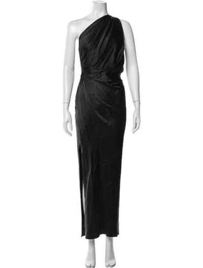 Pre-owned The Sei Silk Long Dress In Green
