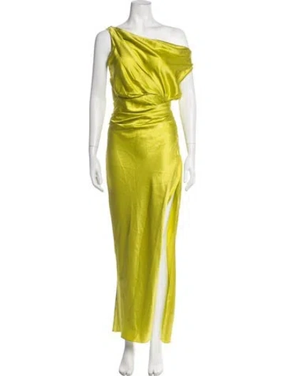 Pre-owned The Sei Silk Long Dress In Green