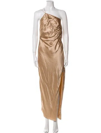 Pre-owned The Sei Silk Long Dress In Neutral