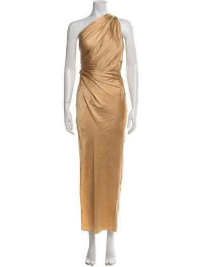Pre-owned The Sei Silk Long Dress In Neutrals