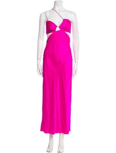 Pre-owned The Sei Silk Long Dress In Pink