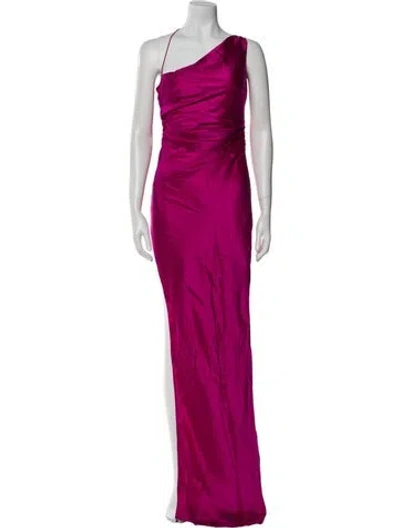 Pre-owned The Sei Silk Long Dress In Pink