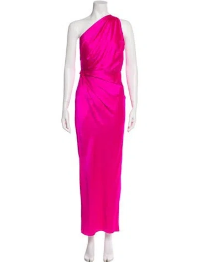 Pre-owned The Sei Silk Long Dress In Pink