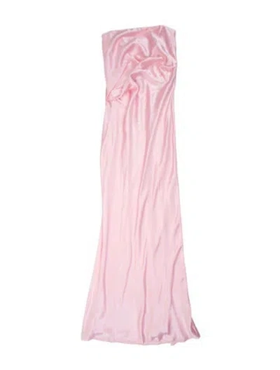 Pre-owned The Sei Silk Long Dress In Pink