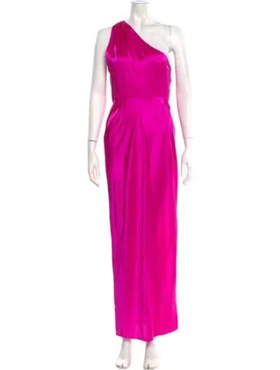 Pre-owned The Sei Silk Long Dress In Pink