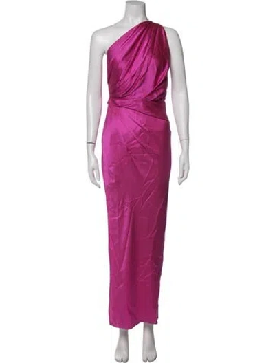 Pre-owned The Sei Silk Long Dress In Pink