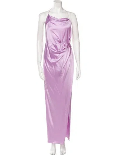 Pre-owned The Sei Silk Long Dress In Purple