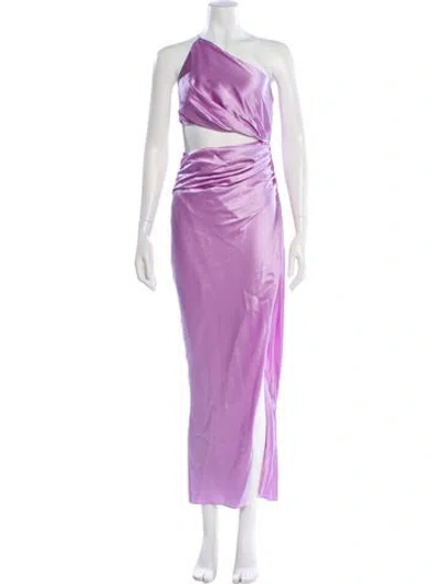Pre-owned The Sei Silk Long Dress In Purple