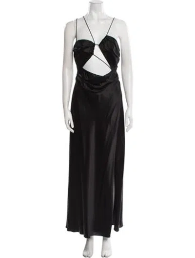 Pre-owned The Sei Silk Long Dress W/ Tags In Black