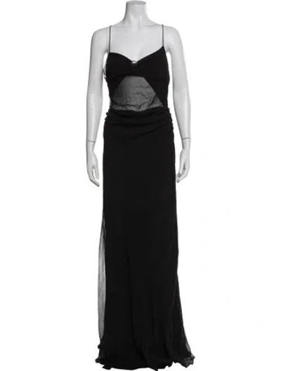 Pre-owned The Sei Silk Long Dress W/ Tags In Black