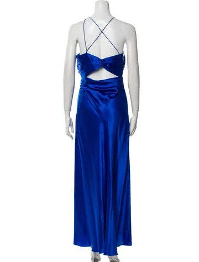 Pre-owned The Sei Silk Long Dress W/ Tags In Blue