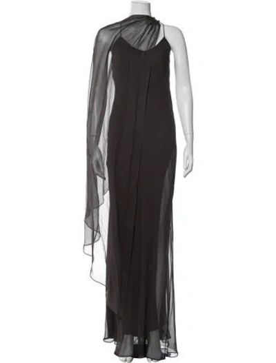 Pre-owned The Sei Silk Long Dress W/ Tags In Brown