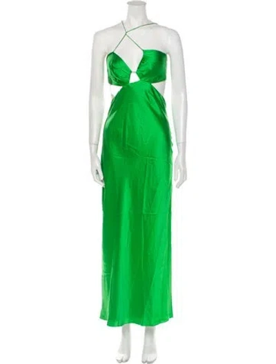 Pre-owned The Sei Silk Long Dress W/ Tags In Green