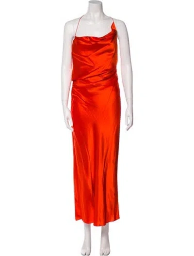 Pre-owned The Sei Silk Long Dress W/ Tags In Red