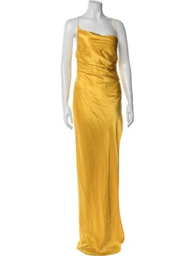 Pre-owned The Sei Silk Long Dress In Yellow