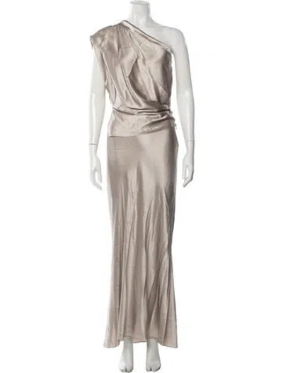 Pre-owned The Sei Silk Long Skirt In Neutrals