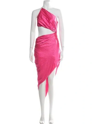Pre-owned The Sei Silk Midi Length Dress In Pink