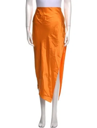 Pre-owned The Sei Silk Midi Length Skirt W/ Tags In Yellow