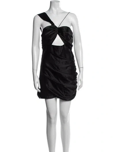 Pre-owned The Sei Silk Mini Dress In Green