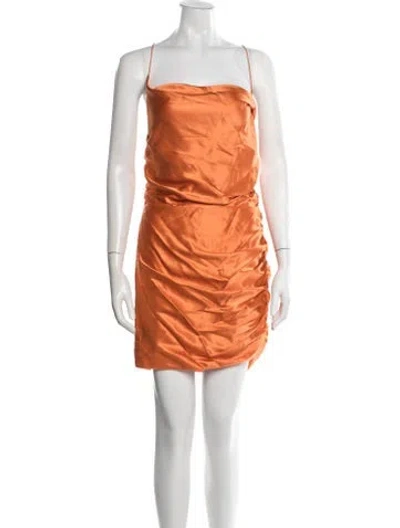 Pre-owned The Sei Silk Mini Dress W/ Tags In Orange