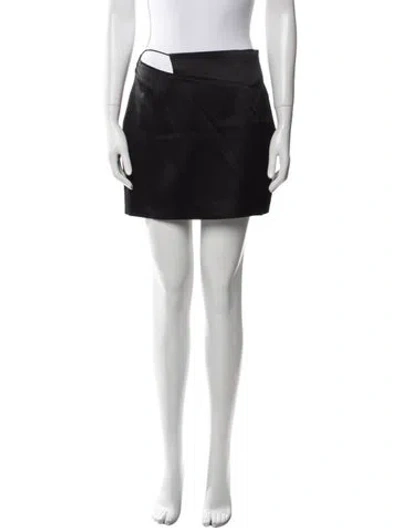Pre-owned The Sei Silk Mini Skirt In Black