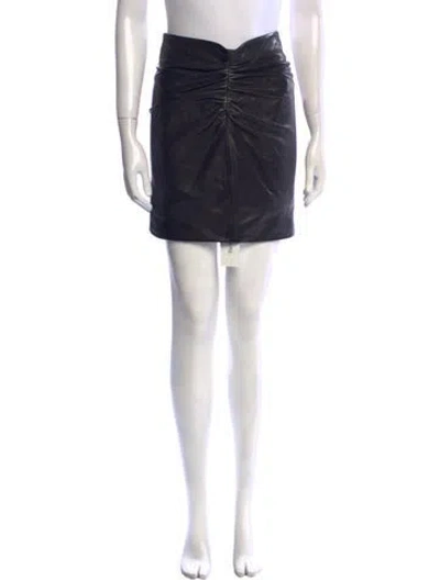 Pre-owned The Sei Silk Mini Skirt In Black