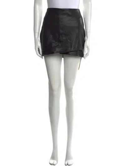 Pre-owned The Sei Silk Mini Skirt In Black