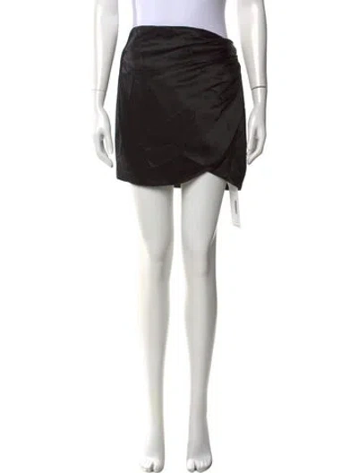Pre-owned The Sei Silk Mini Skirt In Black