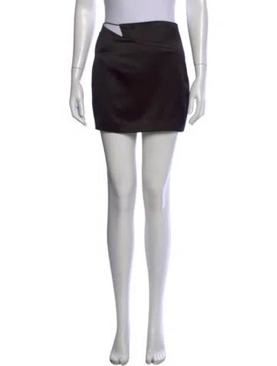Pre-owned The Sei Silk Mini Skirt In Black