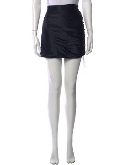 Pre-owned The Sei Silk Mini Skirt In Blue