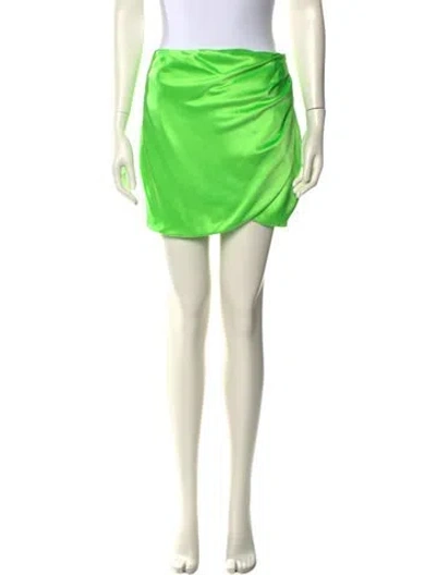 Pre-owned The Sei Silk Mini Skirt In Green