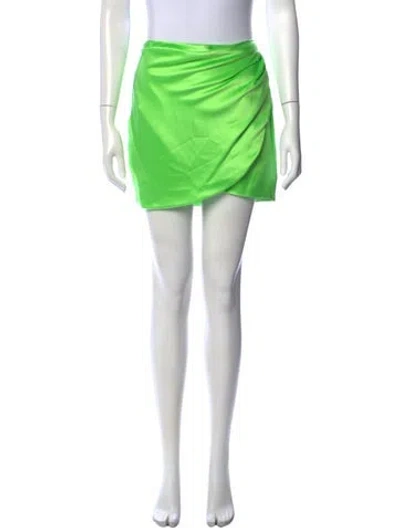 Pre-owned The Sei Silk Mini Skirt In Green