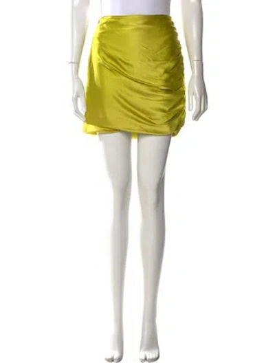 Pre-owned The Sei Silk Mini Skirt In Green