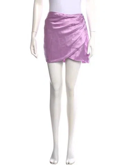 Pre-owned The Sei Silk Mini Skirt In Purple
