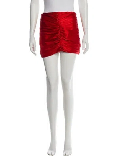 Pre-owned The Sei Silk Mini Skirt In Red