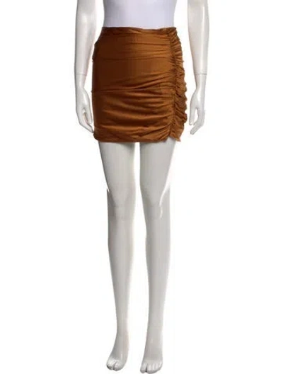 Pre-owned The Sei Silk Mini Skirt W/ Tags In Brown