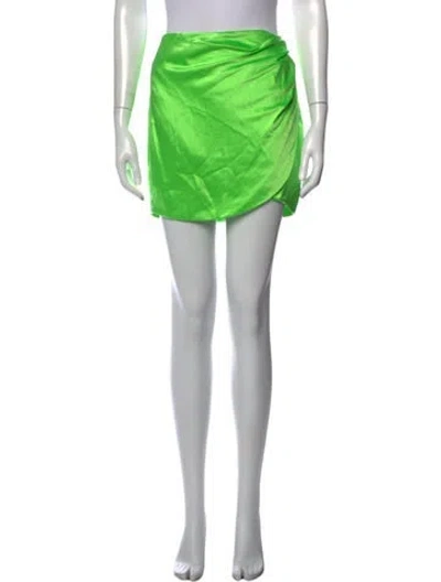 Pre-owned The Sei Silk Mini Skirt W/ Tags In Green
