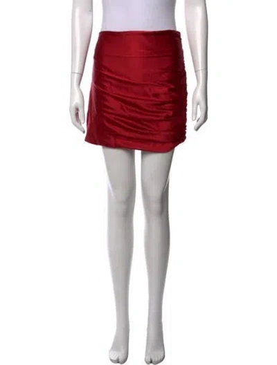 Pre-owned The Sei Silk Mini Skirt W/ Tags In Red