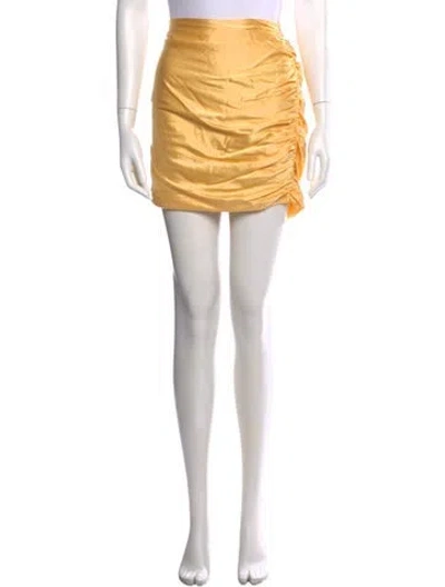 Pre-owned The Sei Silk Mini Skirt W/ Tags In Yellow