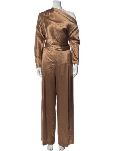 Pre-owned The Sei Silk Pant Set In Brown
