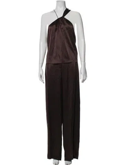 Pre-owned The Sei Silk Pant Set In Brown