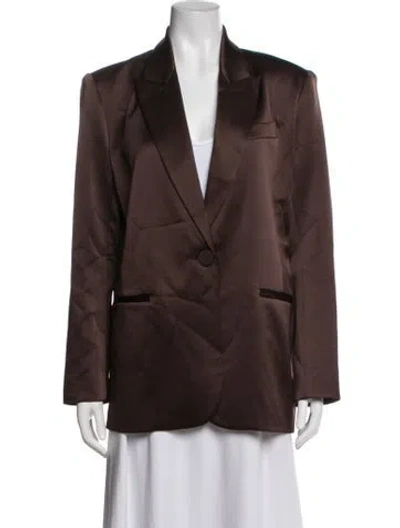 Pre-owned The Sei Silk Pantsuit In Brown