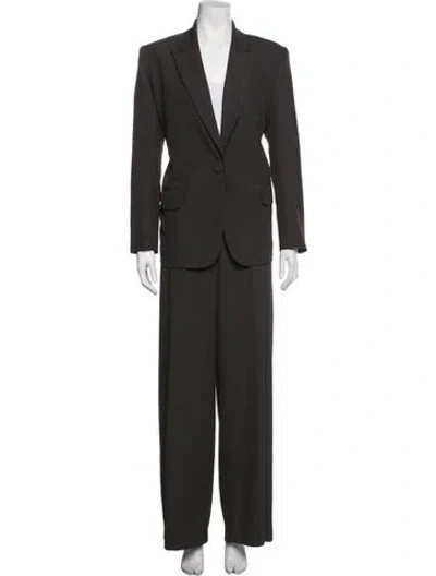 Pre-owned The Sei Silk Pantsuit In Grey