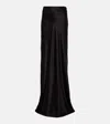 The Sei Silk Satin Maxi Skirt In Black