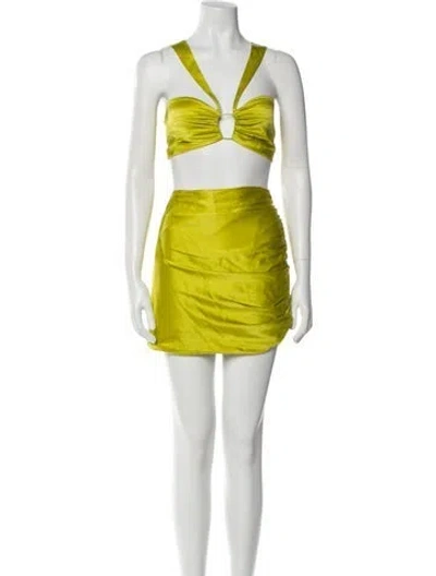 Pre-owned The Sei Silk Skirt Set In Green