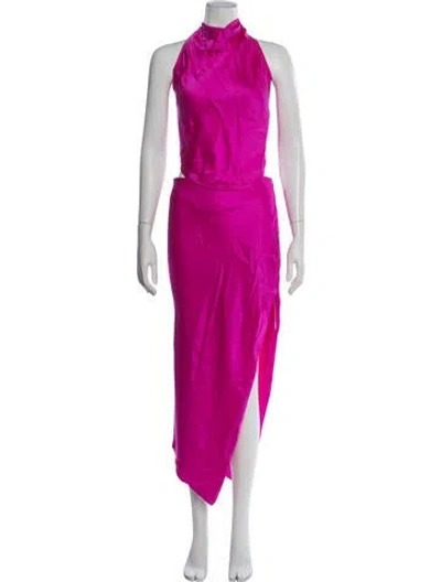 Pre-owned The Sei Silk Skirt Set In Pink