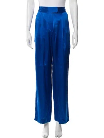 Pre-owned The Sei Silk Straight Leg Pants In Blue
