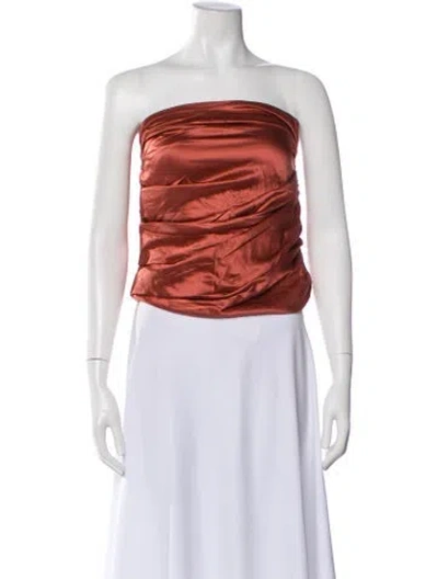 Pre-owned The Sei Silk Strapless Top In Pink