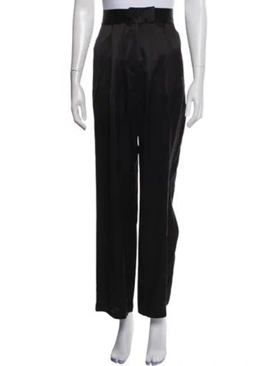 Pre-owned The Sei Silk Wide Leg Pants In Black