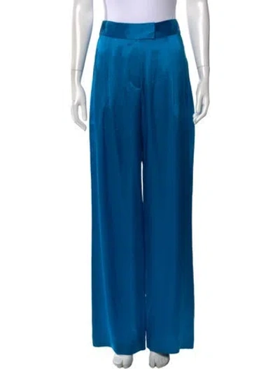 Pre-owned The Sei Silk Wide Leg Pants In Blue
